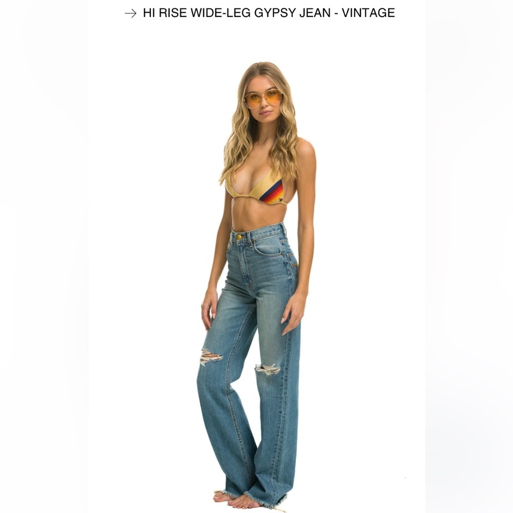 Aviator Nation Hi Rise Gypsy Jean 28 Bottoms Cut*